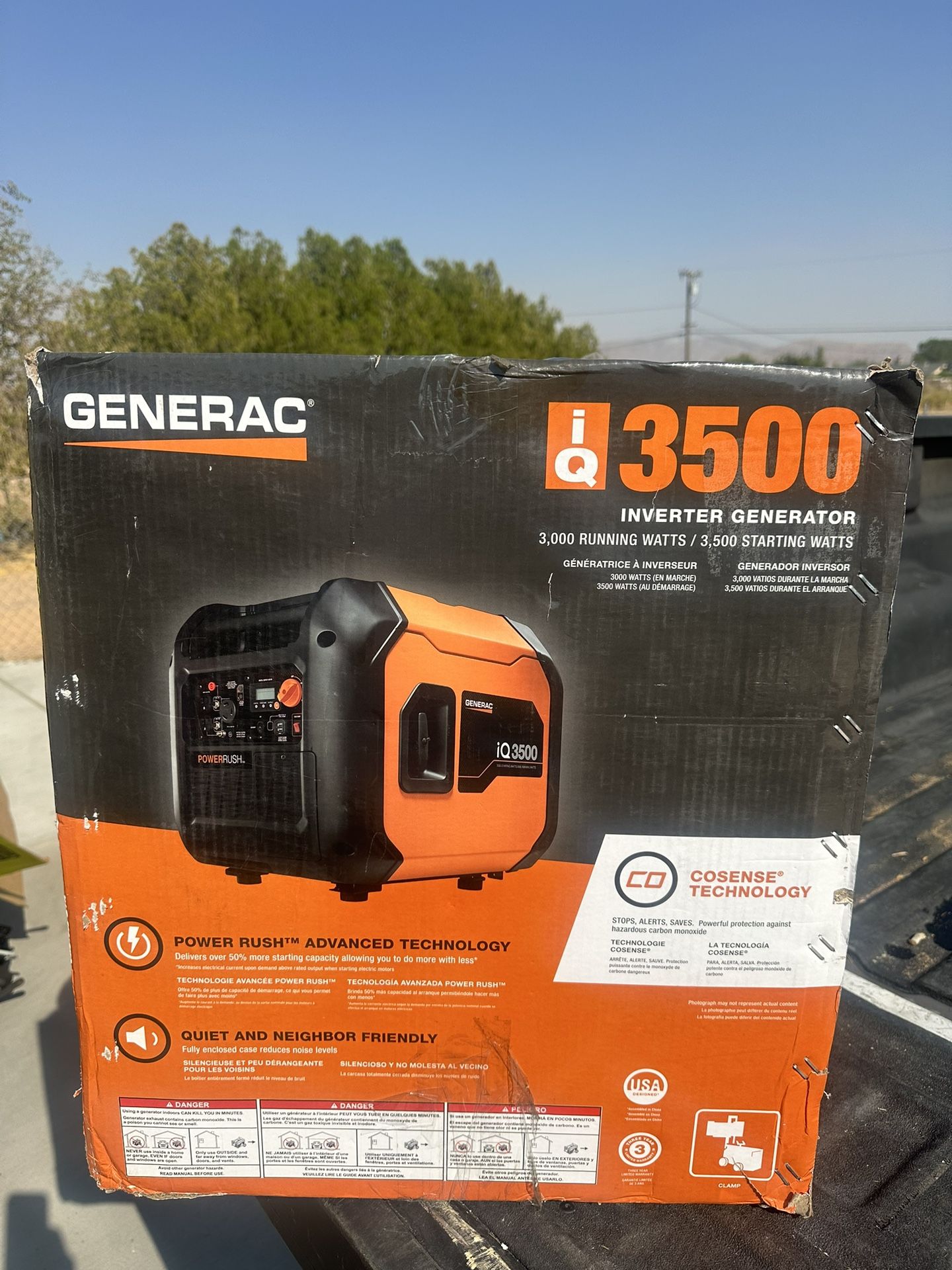 Generac iQ3500 Inverter Generator. Very Quiet. Brand New. Zero Hours.