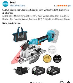 Seesii Brushless Cordless Circular Saw Kit