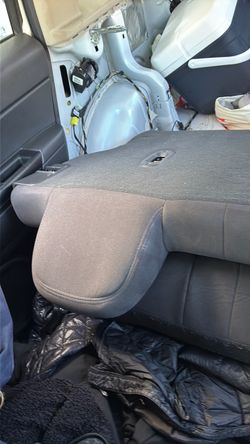 Gray Cloth Car Rear Seat