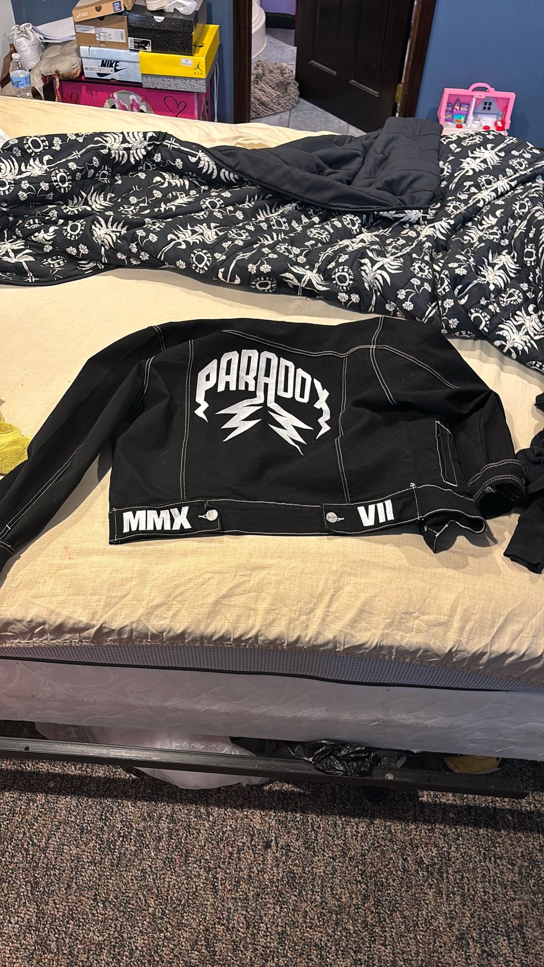 prdx black jean jacket