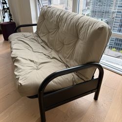 Blu Dot Modernist Black Metal Futon Full Size Mattress
