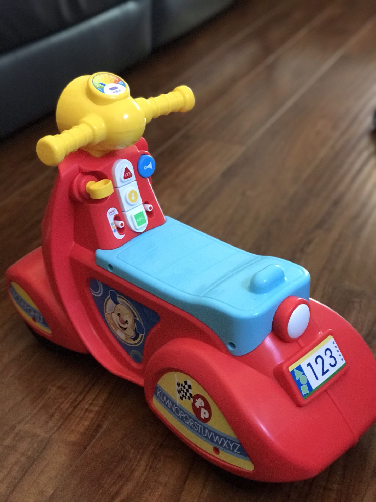New fisher price ride on car with sound.