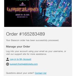 Wasteland Tickets 2 Days (2x) General