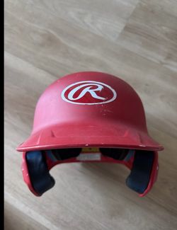 Rawlings Mach SR Baseball Batting Helmet Red Youth 6 7/8 - 7 5/8
