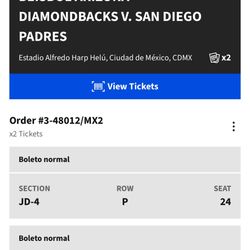 Padres Mexico City Tickets