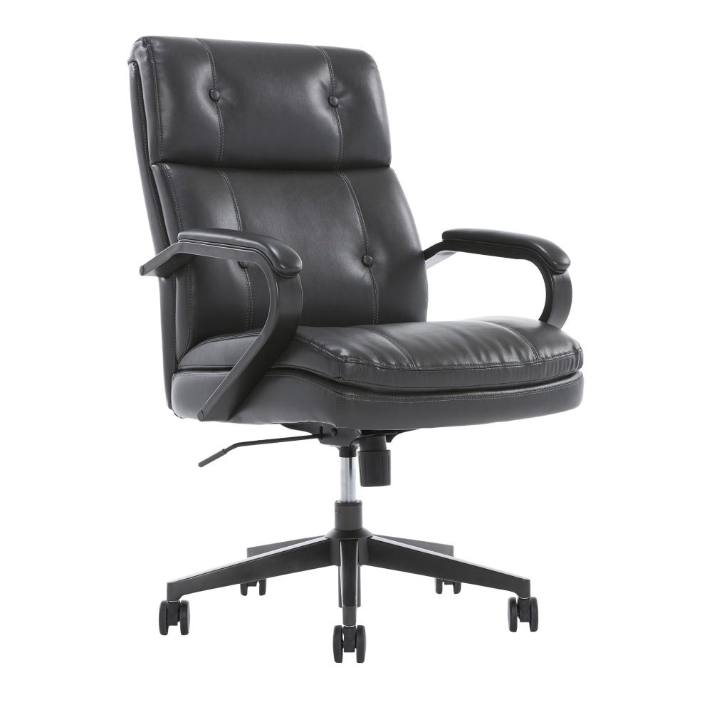 Serta® SitTrue™ Belterra Faux Leather Mid-Back Manager Office Chair