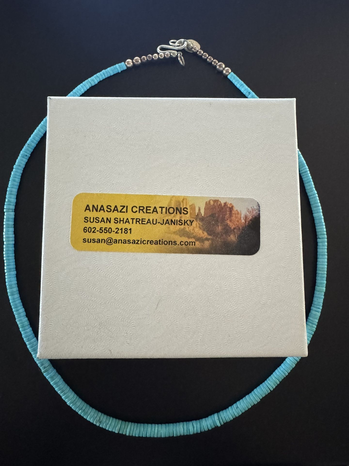 Turquoise Necklace 19 in