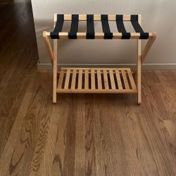 Bamboo Luggage Rack