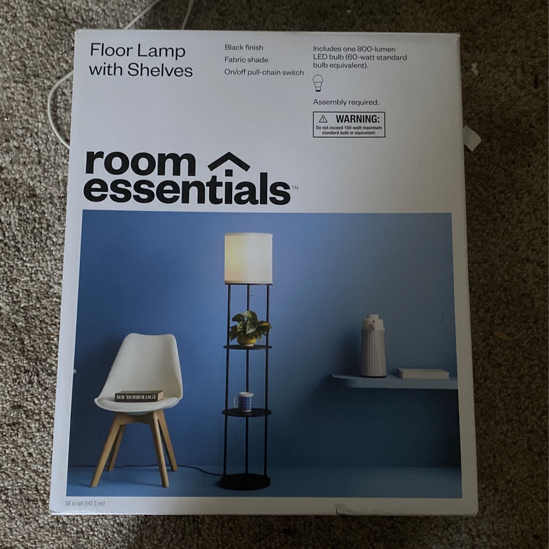 Floor Lamp With Shelves