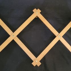 Vintage Wooden Hanging Accordian Coat Hat Mug Towel Rack Storage Ten 2 " Pegs