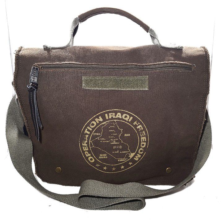 Operation Iraqi Freedom Messenger Bag Adjustable Military US Allegiance