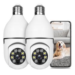 Light Bulb Security Camera Outdoor 2packs