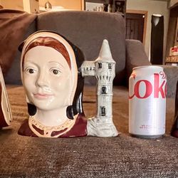3 Large Toby Mugs-Seymour, Catherine Of Aragon,