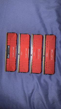 RAM 🚨 Crucial Ballistix 32GB (4x8GB) DDR4-3200 CL16 Gaming RAM - Red