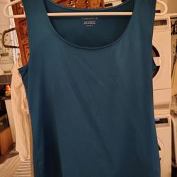 Silky Blue Sleeveless Top
