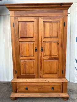 Spacious Wooden Armoire Wardrobe Solid Wood