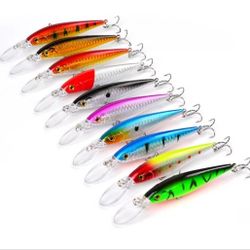 Fishing Lures Minnow Baits 10pack Lot 