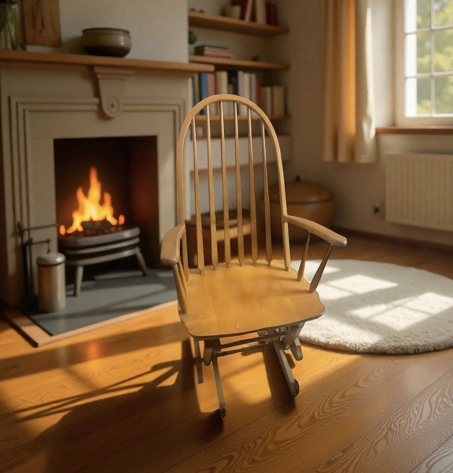 Solid wood nursery / rocking / slider chair.