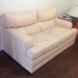 Leather love seat