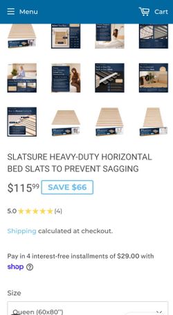 MslatSure Heavy-Duty Horizontal Bed Slats
