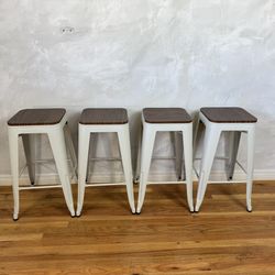 Metal Bar Stools (4)
