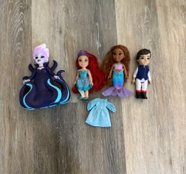 Set of 4 Disney Little Mermaid Dolls