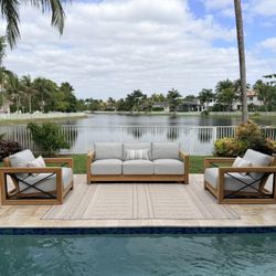 New High End 100% gradeA solid Teak Wood outdoor living room furniture PAID $14,000!!