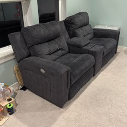 Extra Wide Seat Double Powered Recliner