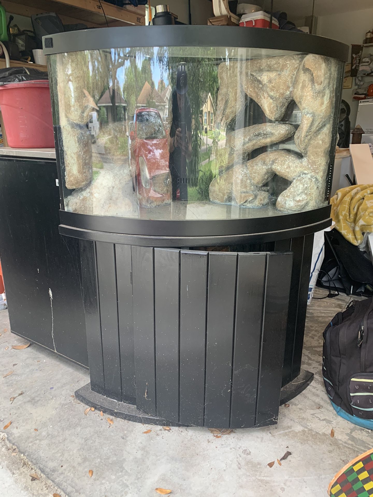 Glass, 40gallon, drilled Fish tank on wood stand