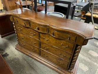 Middle European Style Dresser with Various Ornate Knobs