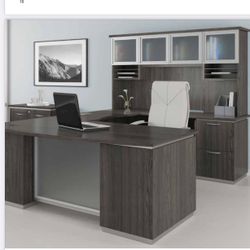Office Furniture U Shaped With Hutch