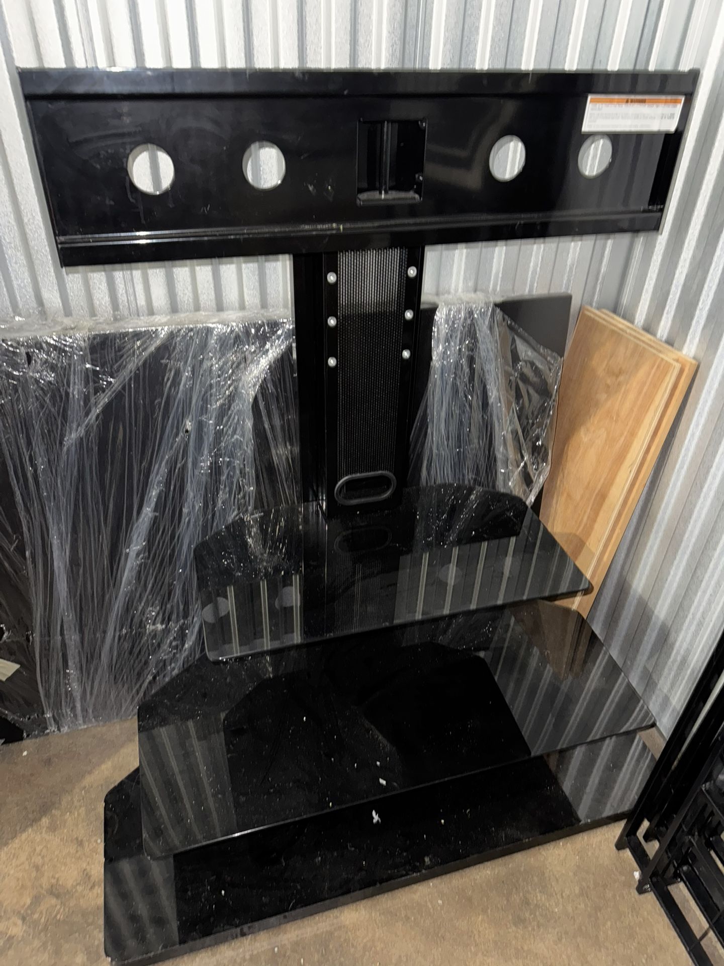 Black Glass TV stand $200