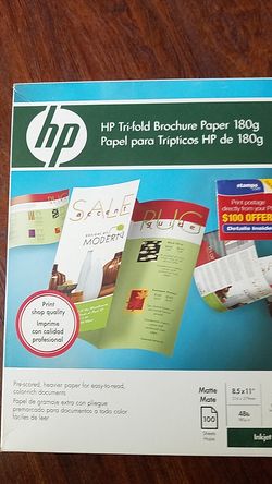 HP Tri-Fold Brochure paper.