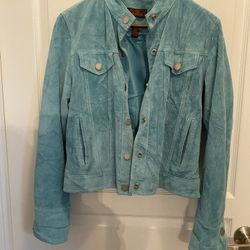 Danier Leather - Teal Button Jacket 