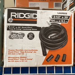Ridgid 2-1/2 in. x 20 ft. Dual-Flex Tug-A-Long Locking Vacuum Hose for  RIDGID Wet/Dry for Sale in Phoenix, AZ - OfferUp