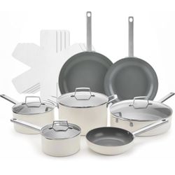 ChefRobot Nonstick Ceramic Cookware Set Healthy Pots And Pans Set Induction Kitchen Cookware sets Non Toxic Pots And Pan Set,PFOA ＆ PTFE Free (12 Pcs-