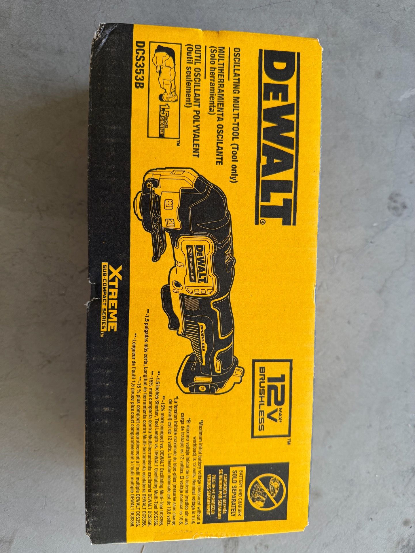 DeWalt 12 V extreme subcompact oscillating tool