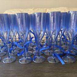 Blue Champagne Glasses