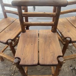 Log cabin bar stools