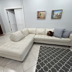 White Leather Sofa