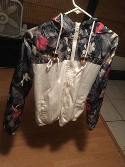 Floral windbreaker size medium