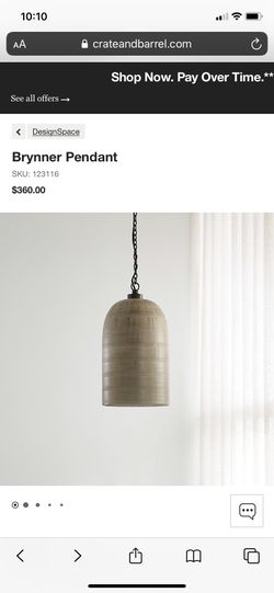 Crate & Barrel pendant light