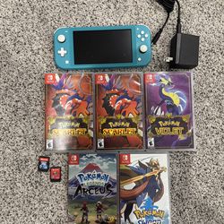 Switch Lite Console + 7 Switch Games