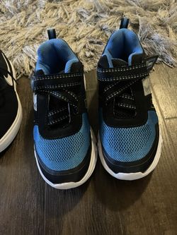 Blue light up tennis shoes