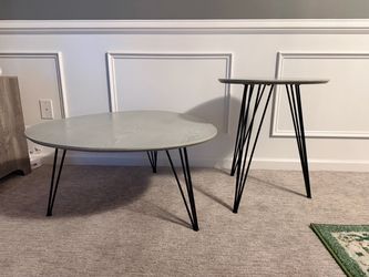 Modern Organic Nesting Coffee Table Set - Hairpin Legs