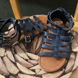 Black Sandals Size:1 For Girl 