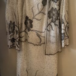 White and black dress 