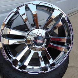 Brand New Chrome 20X9 MB TKO Rims *TUNDRA* *5X150* *+25MM Offset*