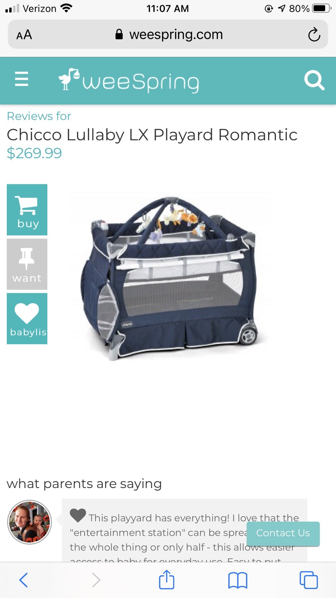 Navy Chicco Lullaby LX Pack-n-Play