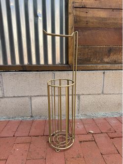 Gold Freestanding Toilet Paper Holder